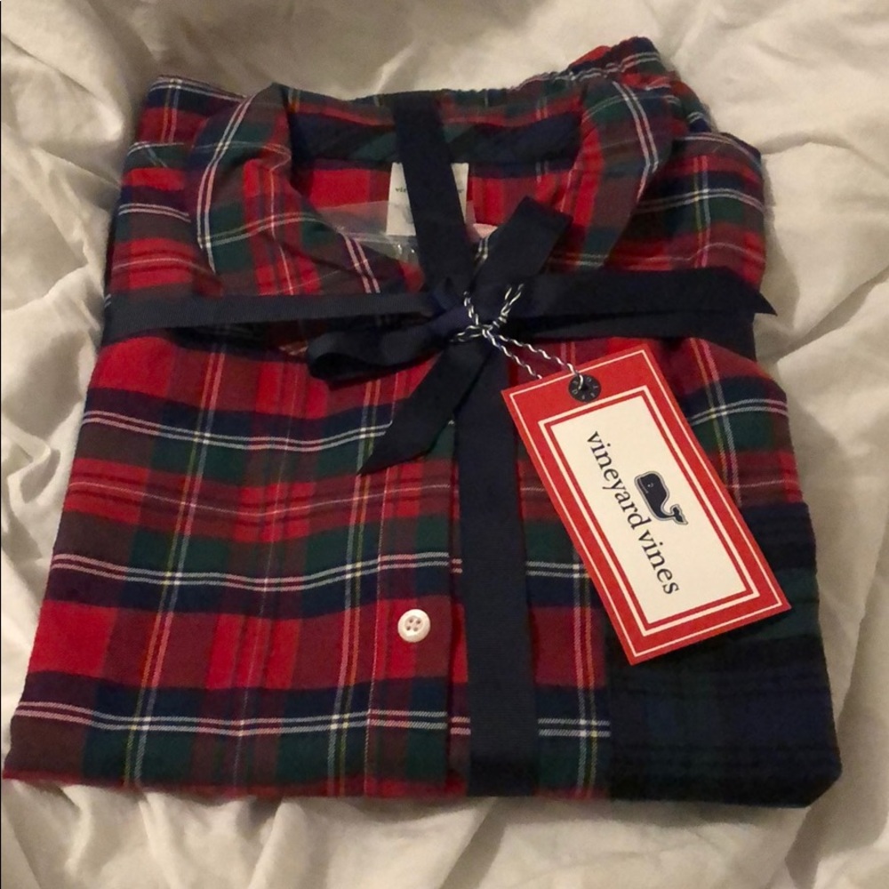 NWT Vineyard Vines Merry Plaid Lounge Set